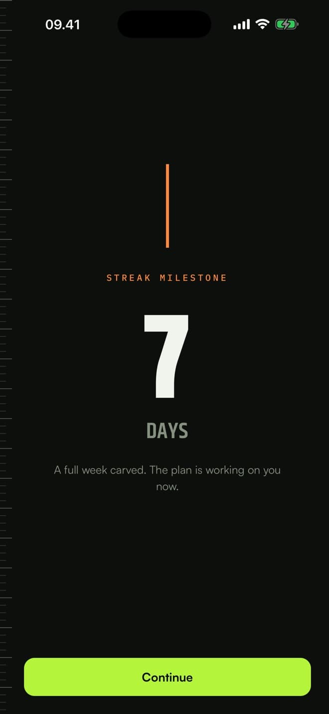 Streak milestone: 7 days